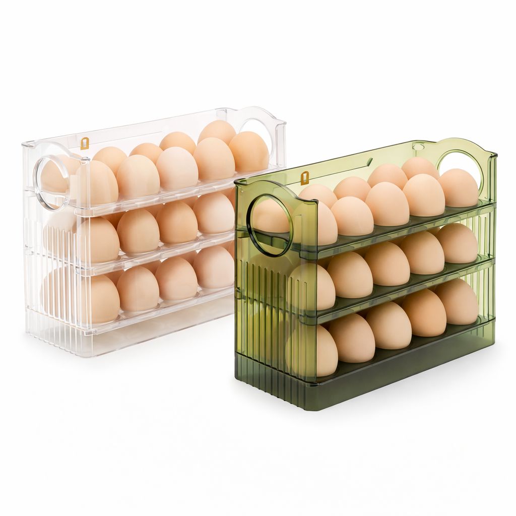 Organizador de huevos con medidor