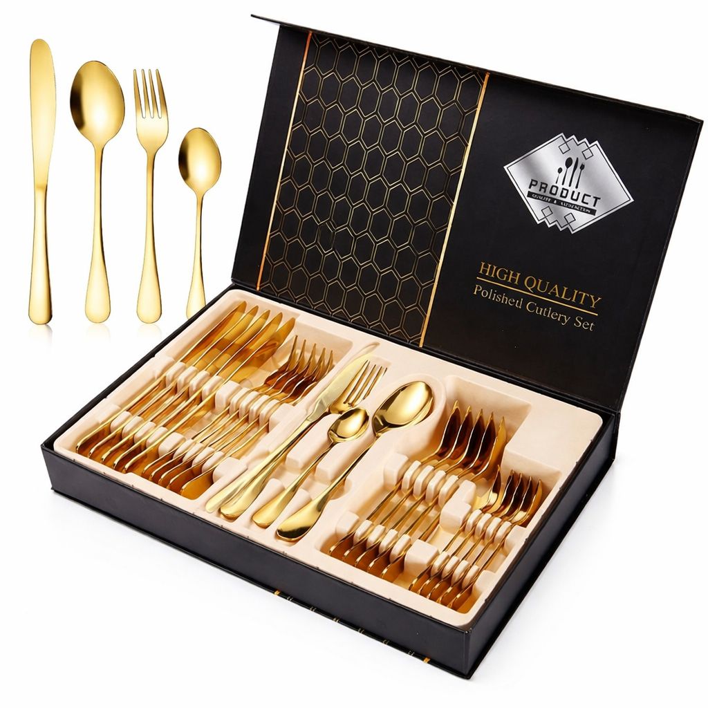 Cubiertos 24 pcs bandeja