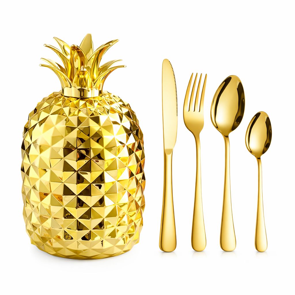 Cubiertos en forma de piña 24 pcs